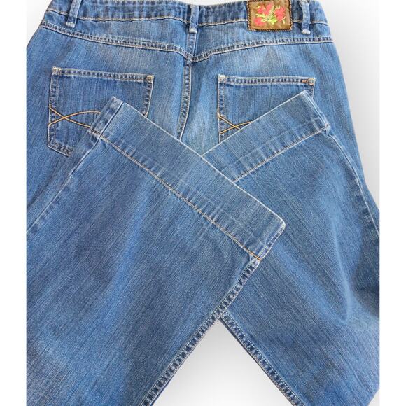 Mango embroidery trimmed Wide Leg Jeans size US size 12 - Picture 3 of 5